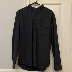 14th & Union Men's Dark Gray Casual Button-Down Shirt